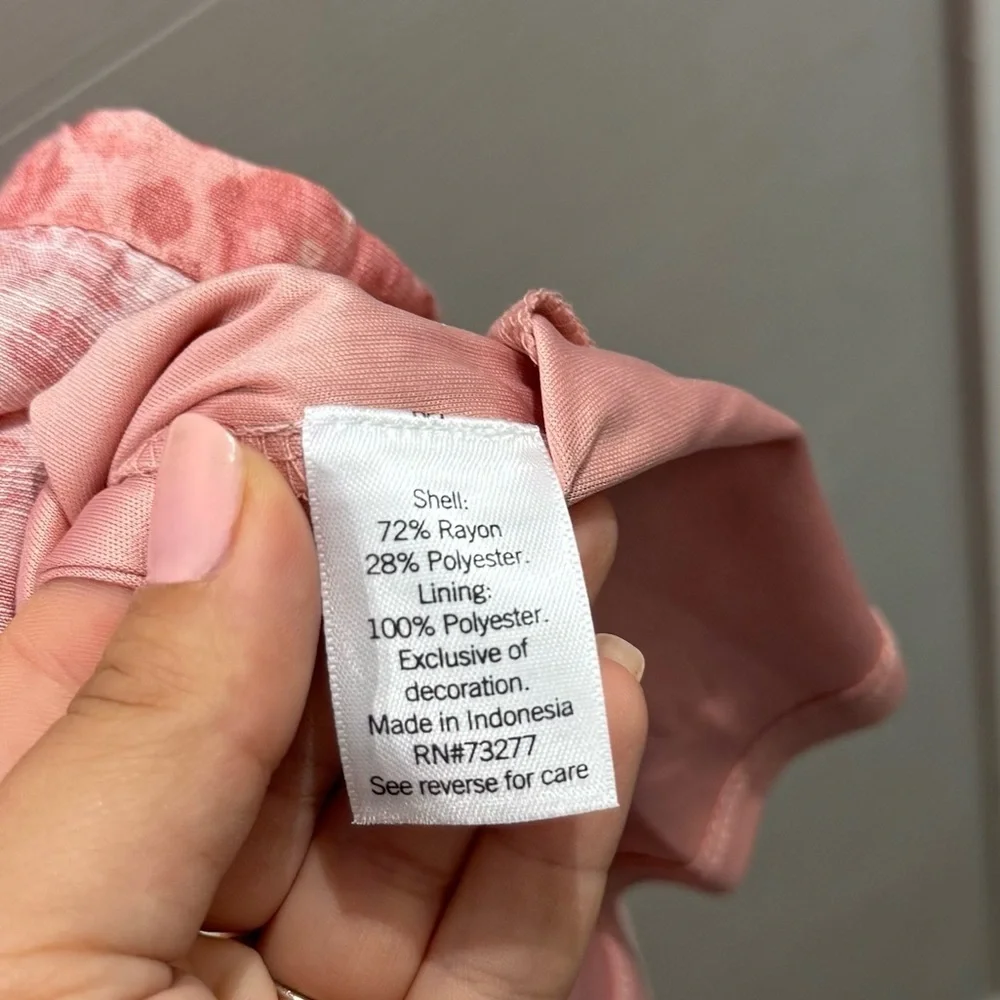 Nine West Pink and White Pleated Maxi Sundress Size Small